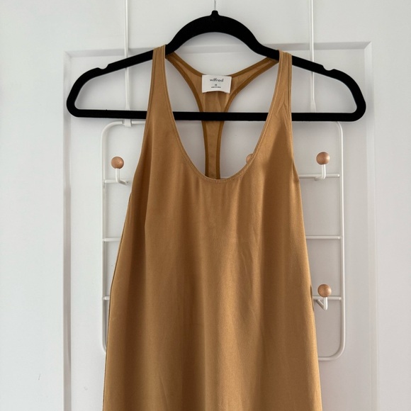 Aritzia Wilfred golden yellow Colonne midi racer back tank dress - size XS - Picture 6 of 8